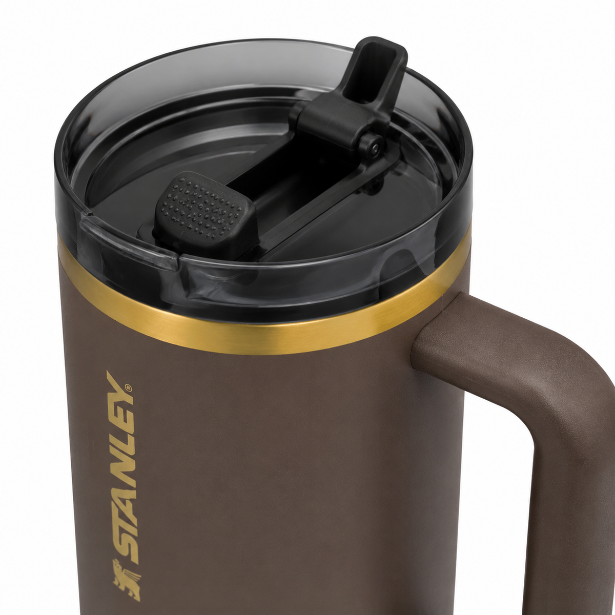 Stanley ProTour Flip Straw Tumbler 40 oz – Espresso Gold, Leak-Proof Insulated Bottle