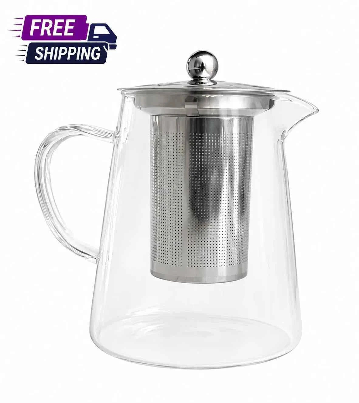 Title: Clear Glass Teapot with Stainless Steel Infuser & Lid 32 oz / 950ml