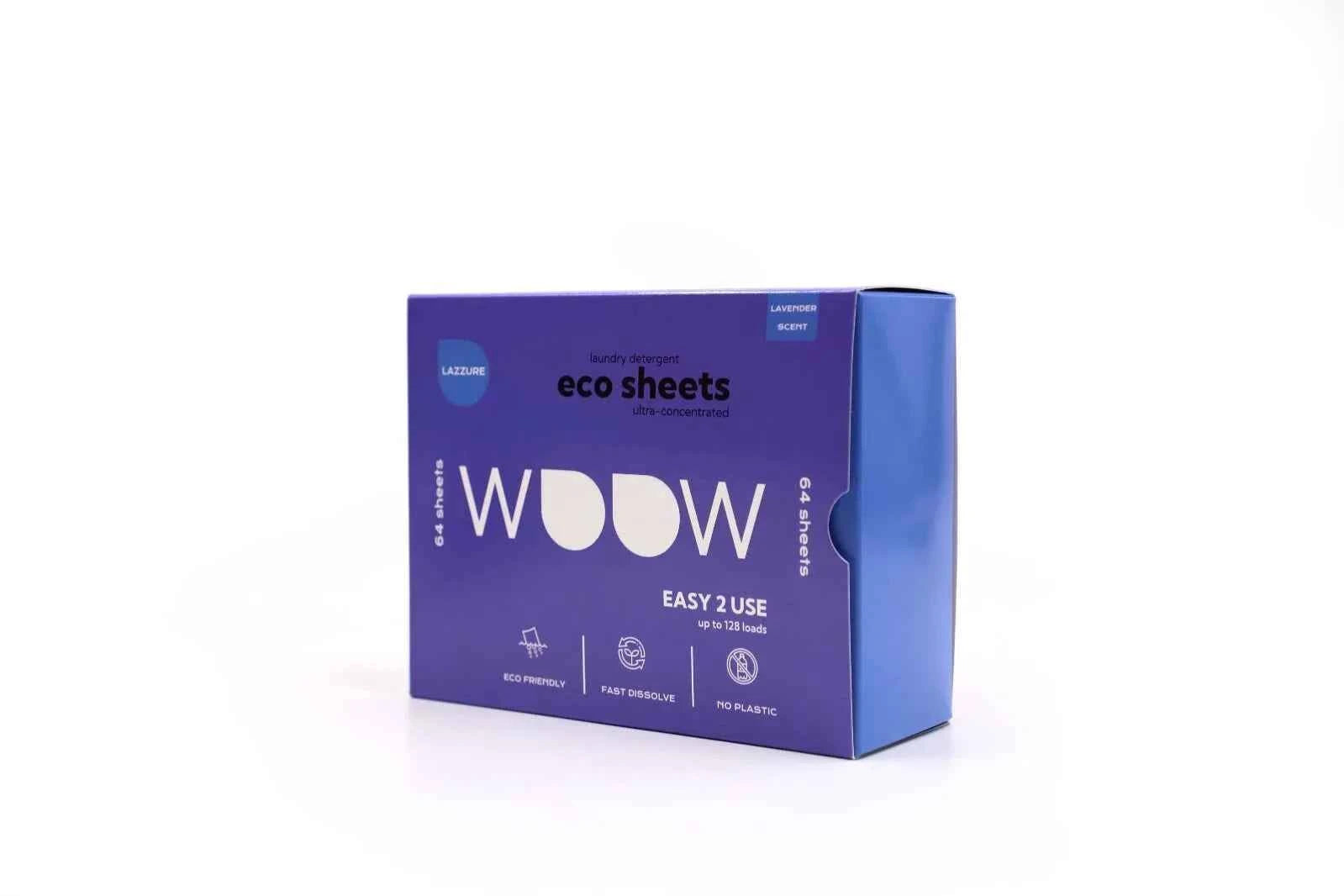 Lazzure Eco-Friendly Laundry Detergent Sheets – 64 Biodegradable Wash Sheets
