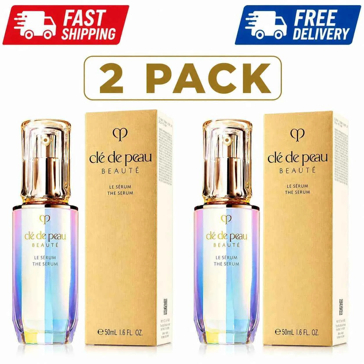 Title: 2 Pack Cle de Peau Beaute The Serum Full Size 50mL / 1.6 Oz NIB Luxury Skincare