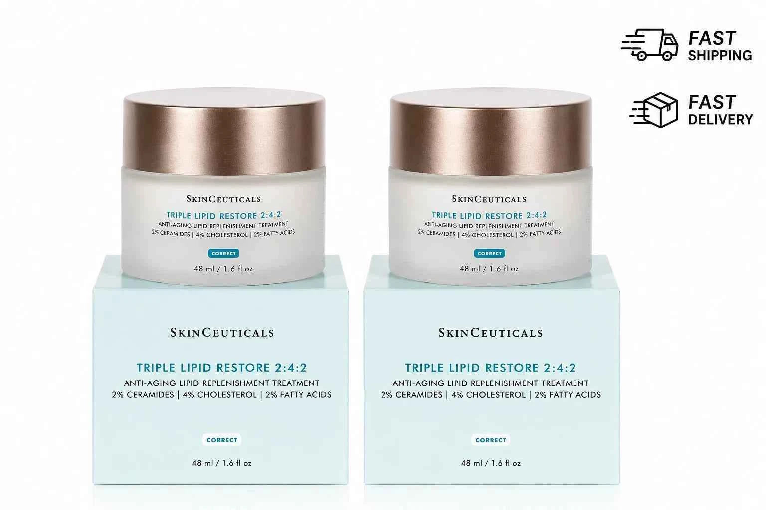 Title: 2 Pack SkinCeuticals Triple Lipid Restore 2:4:2 Face Cream 1.6 oz (48ml) Anti-Aging Moisturizer