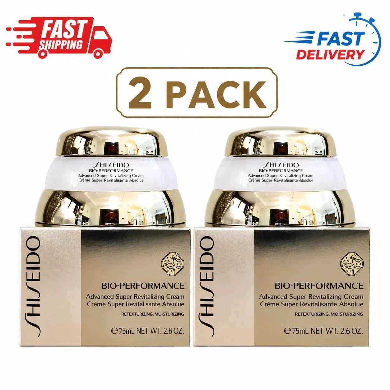 Title: 2 Pack Shiseido Bio-Performance Advanced Super Revitalizing Cream 2.6 oz (75ml) Anti-Aging Moisturizer