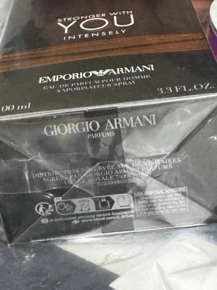 Emporio Armani Stronger With You Intensely Eau de Parfum for Men – 3.3oz / 100ml, Sealed Box