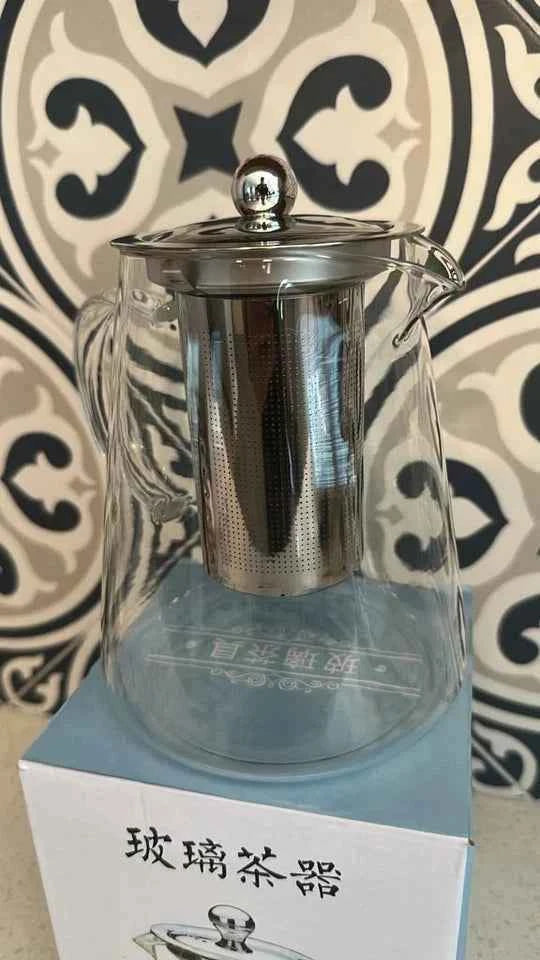 Title: Clear Glass Teapot with Stainless Steel Infuser & Lid 32 oz / 950ml