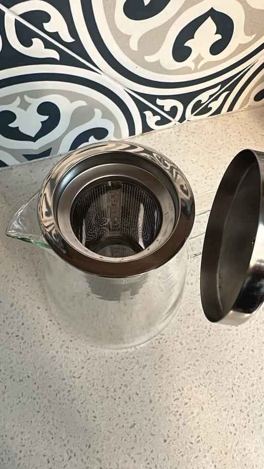 Title: Clear Glass Teapot with Stainless Steel Infuser & Lid 32 oz / 950ml