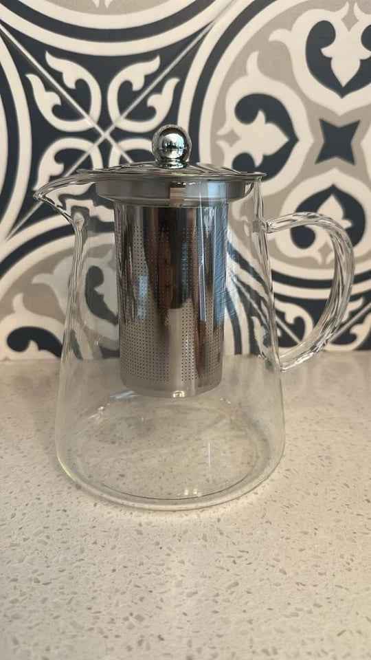 Title: Clear Glass Teapot with Stainless Steel Infuser & Lid 32 oz / 950ml