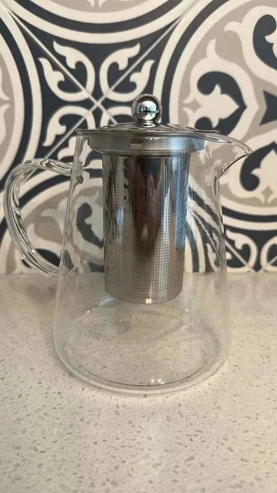 Title: Clear Glass Teapot with Stainless Steel Infuser & Lid 32 oz / 950ml